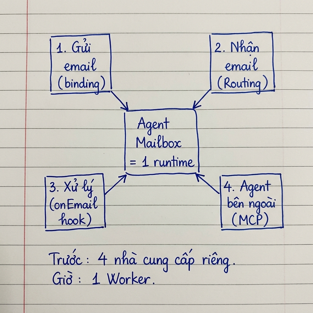 Trước: 4 nhà cung cấp riêng. Giờ: 1 Worker.