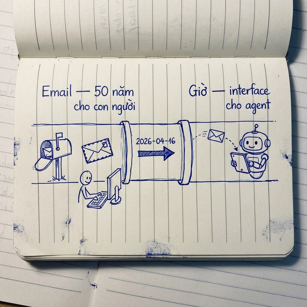 Email — 50 năm cho con người chuyển sang Interface cho agent