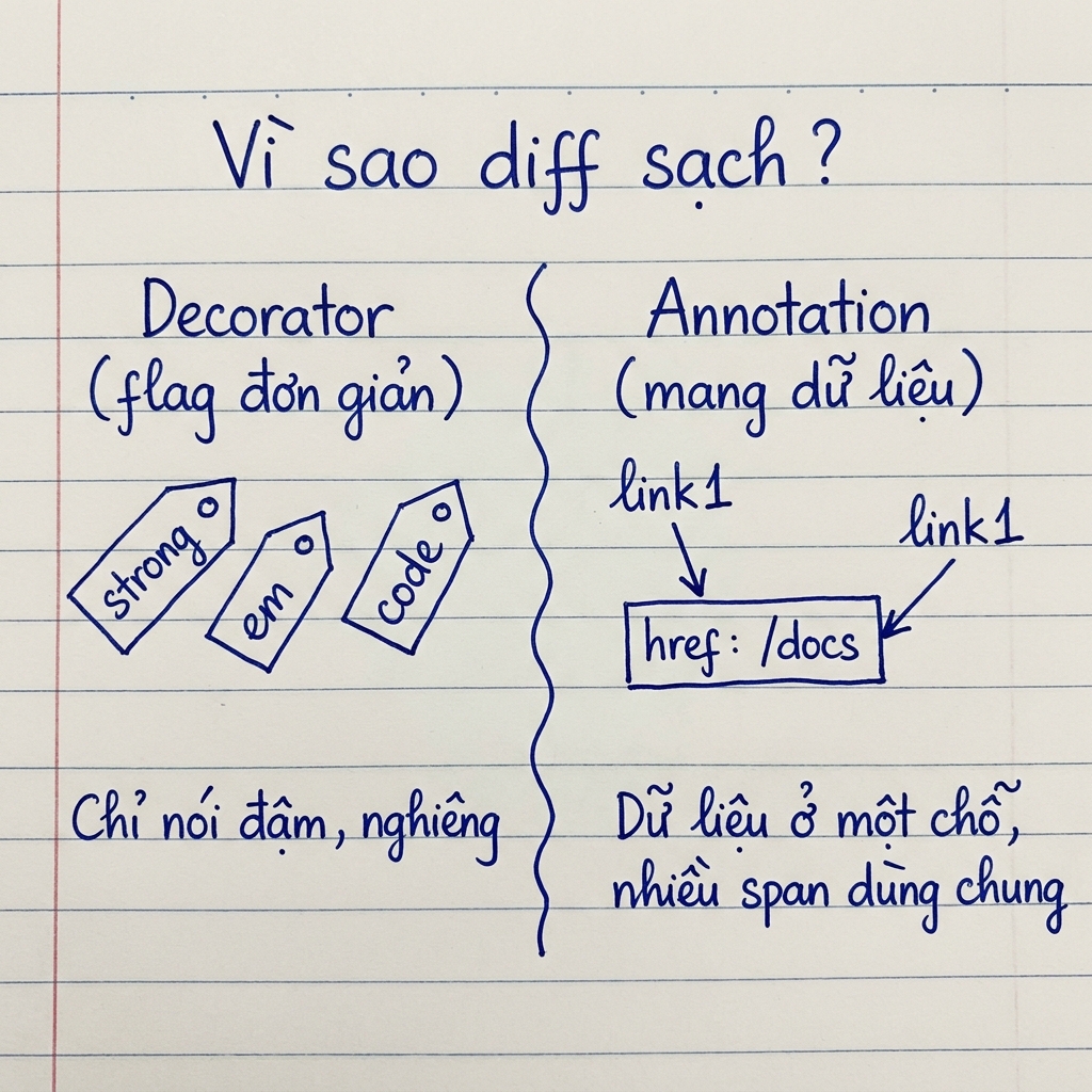 Vì sao diff sạch?
