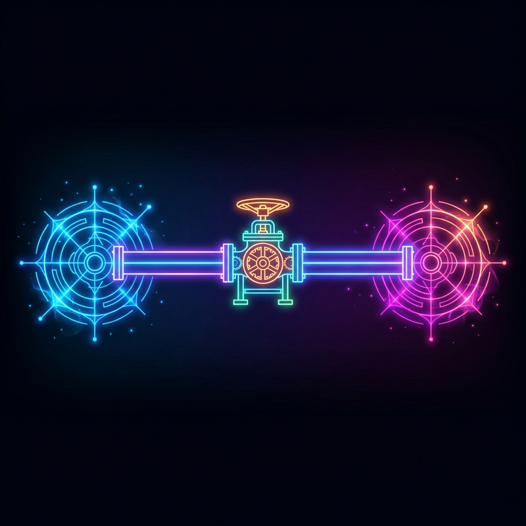 Đường ống dẫn thông tin và cái van ở giữa — không còn cần người vận hành