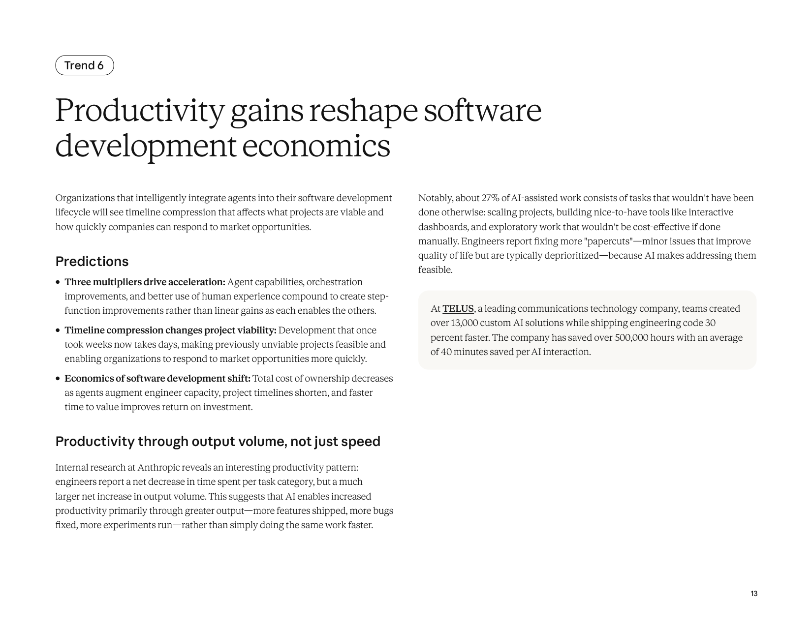 Output volume tăng vọt so với Time spent (Page 13)